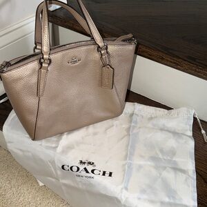 Coach Metallic Beige Leather Purse